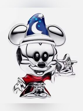 Silver, Red & Blue Mickey Mouse Disney Charm